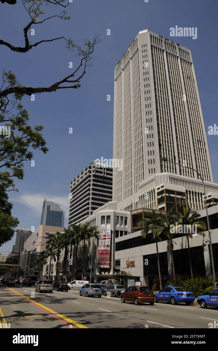 L'une des rues principales, North Bridge Road à Singapour Banque D'Images
