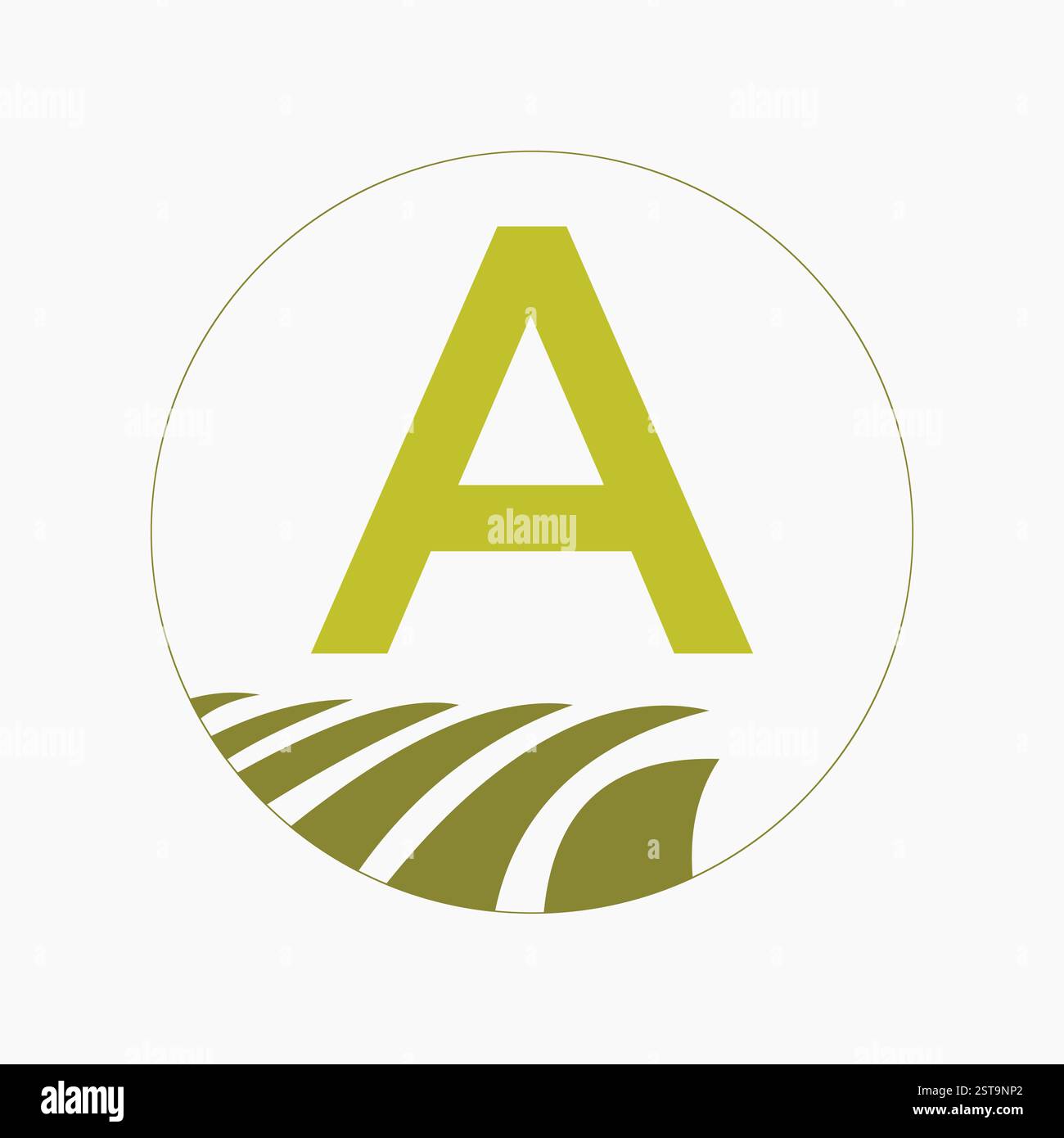 Agriculture et Agriculture logo sur lettre Un concept pour boulangerie, pain, gâteau, Café, pâtisserie symbole Illustration de Vecteur