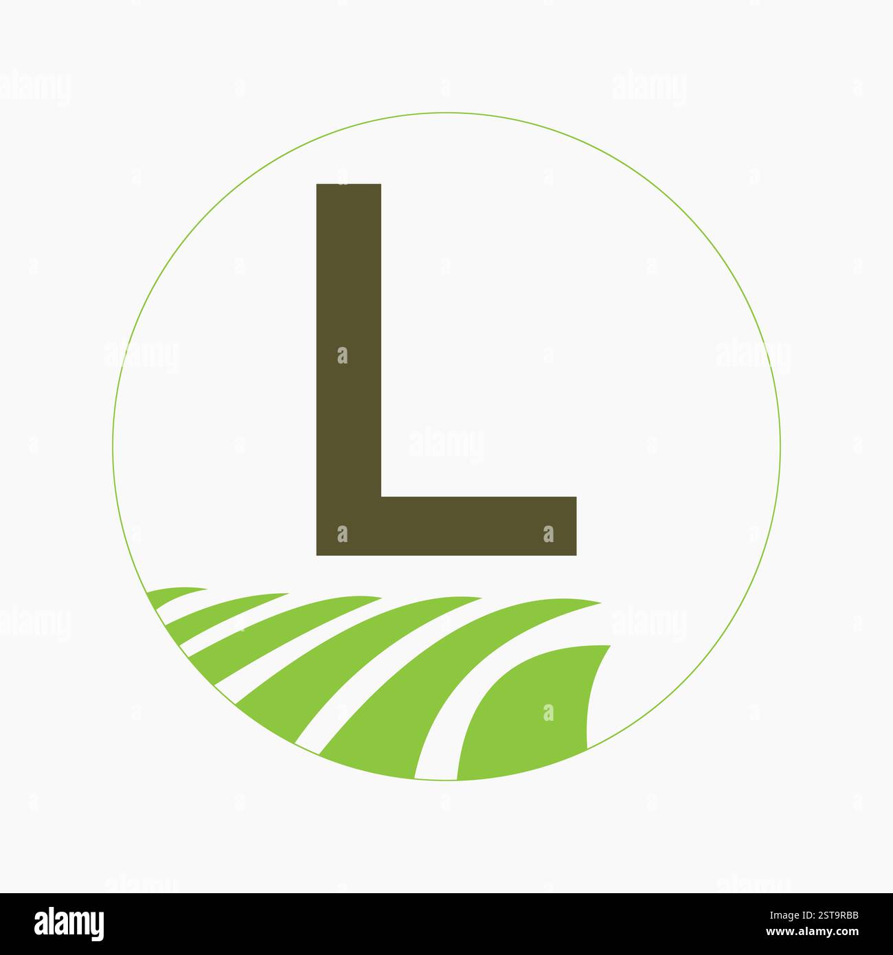 Agriculture et Agriculture logo sur la lettre l concept pour boulangerie, pain, gâteau, café, pâtisserie symbole Illustration de Vecteur