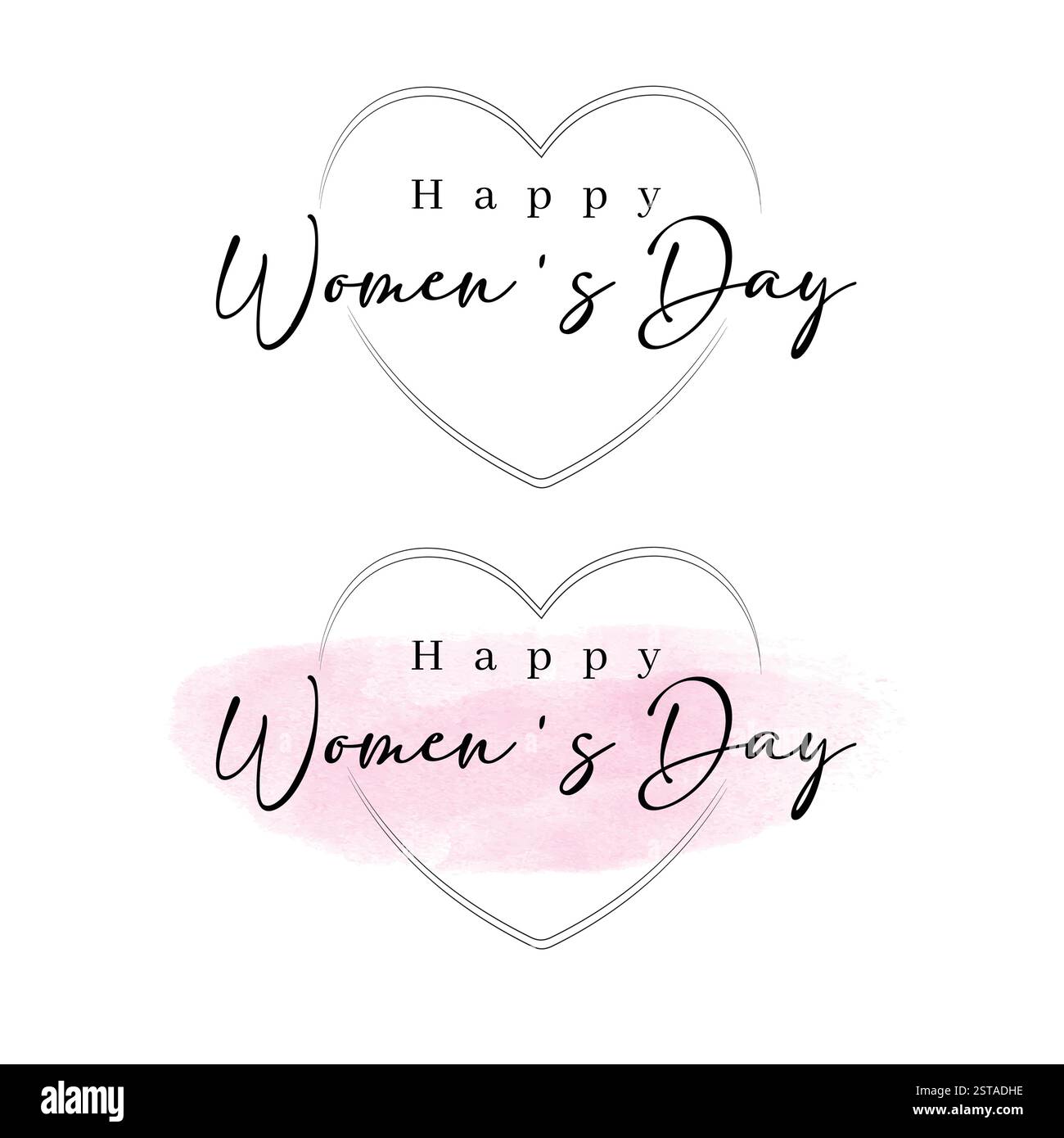 Vecteur de journée internationale des femmes, vecteur de journée des femmes heureuses, vecteur d'aquarelle de journée des femmes Illustration de Vecteur