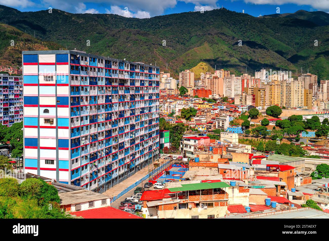 Vue aérienne de Caracas, la capitale du Venezuela. Villes d'Amérique du Sud. Banque D'Images