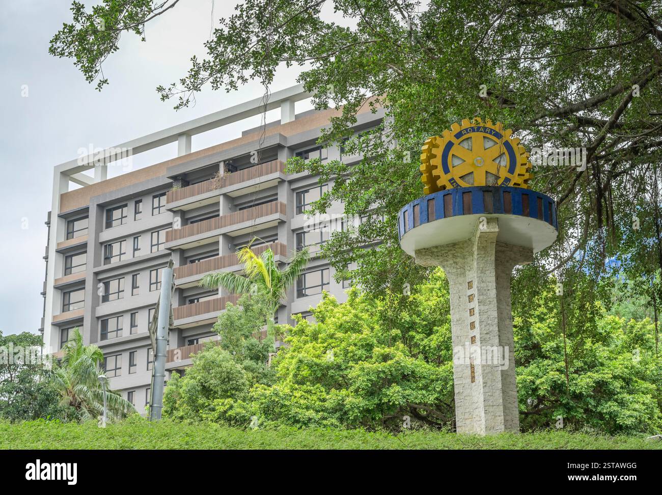 Logo von Rotary International, Hualien, Taiwan Banque D'Images