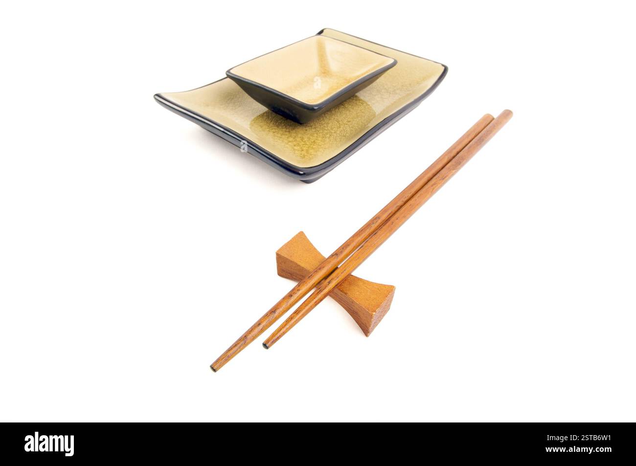 Baguettes et bols abstraits Banque D'Images