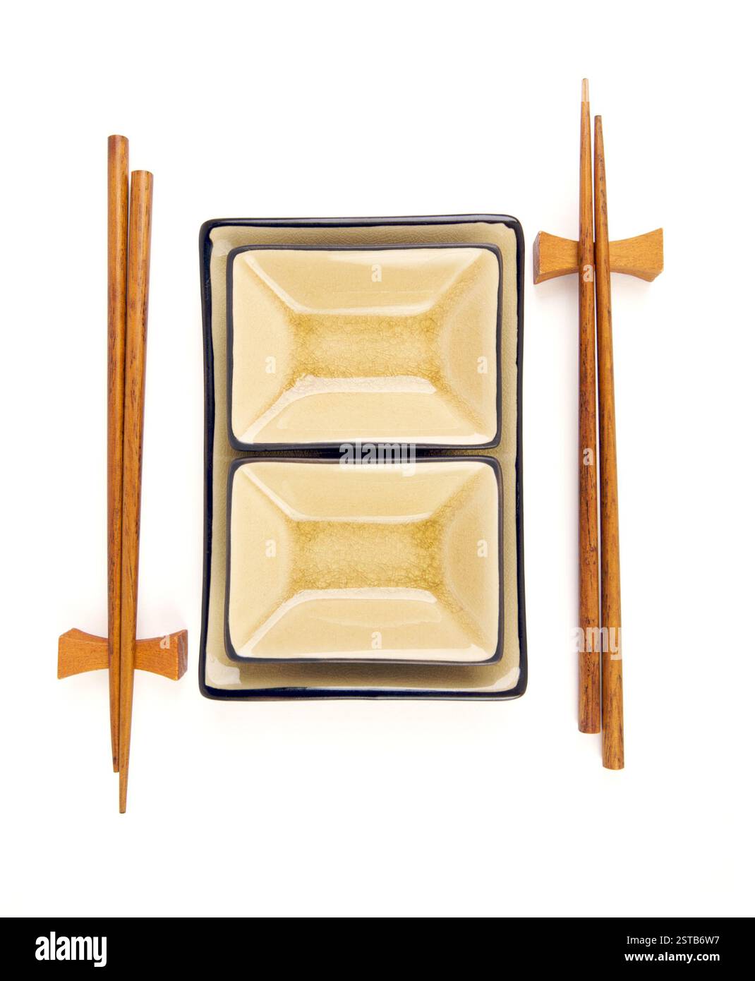 Baguettes et bols abstraits Banque D'Images