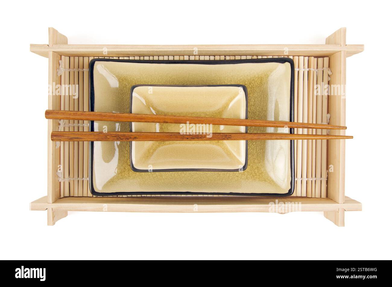 Baguettes et bols abstraits Banque D'Images