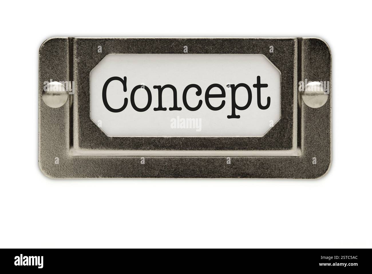 Étiquette du tiroir du fichier conceptuel Banque D'Images
