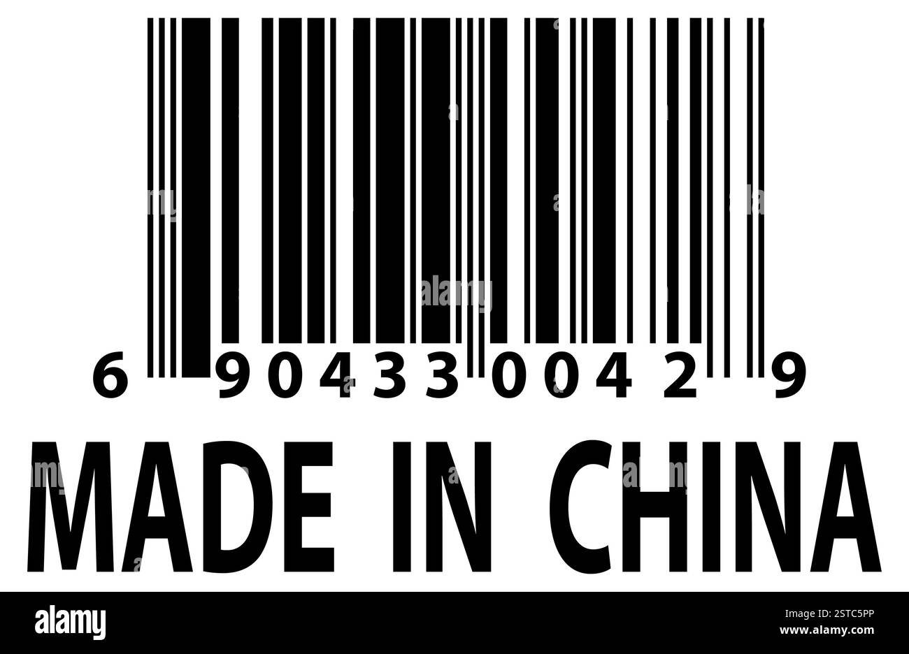 Code-barres - fabriqué en chine Banque D'Images