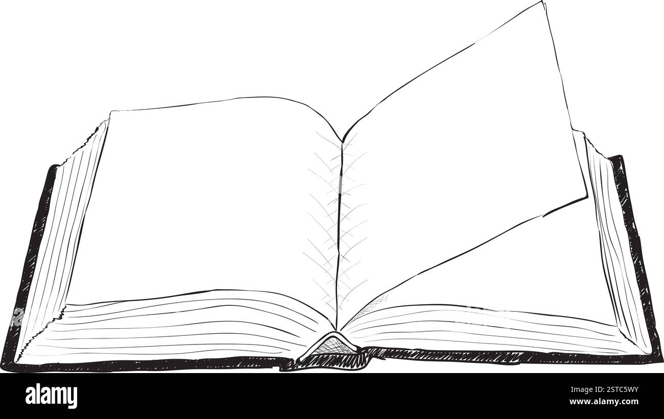 Livre ouvert - illustration approximative Banque D'Images