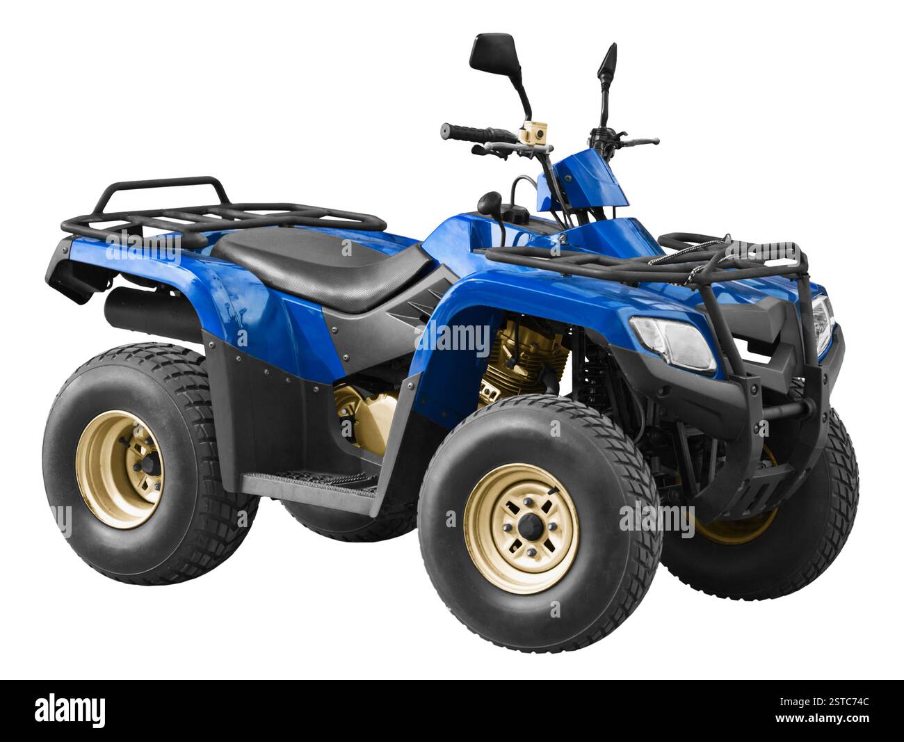 Quad isolé sur blanc Banque D'Images