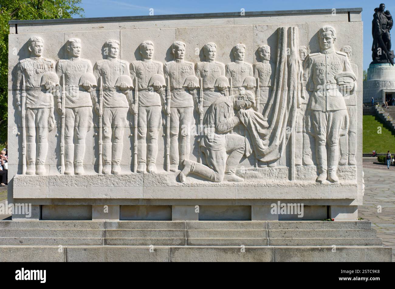 Monument commémoratif de guerre soviétique (parc de Treptow) Banque D'Images