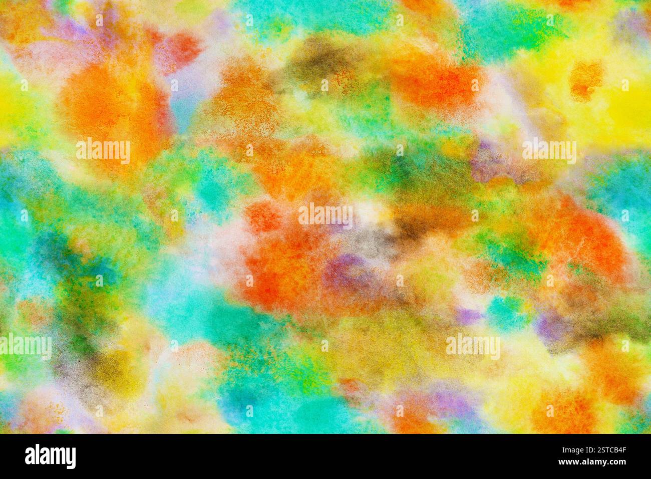 Peinture aquarelle abstraite sur papier Banque D'Images