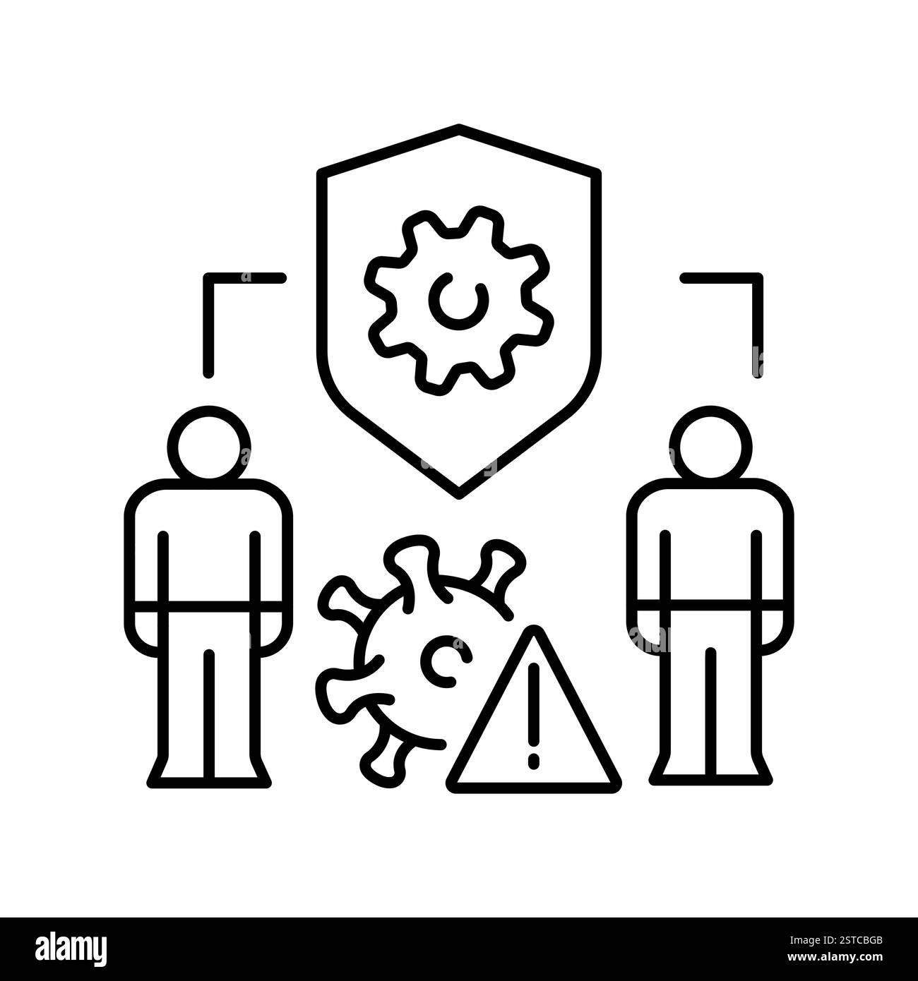 Icône de ligne de gestion de crise. Elément isolé par vecteur. Contour modifiable. Illustration de Vecteur