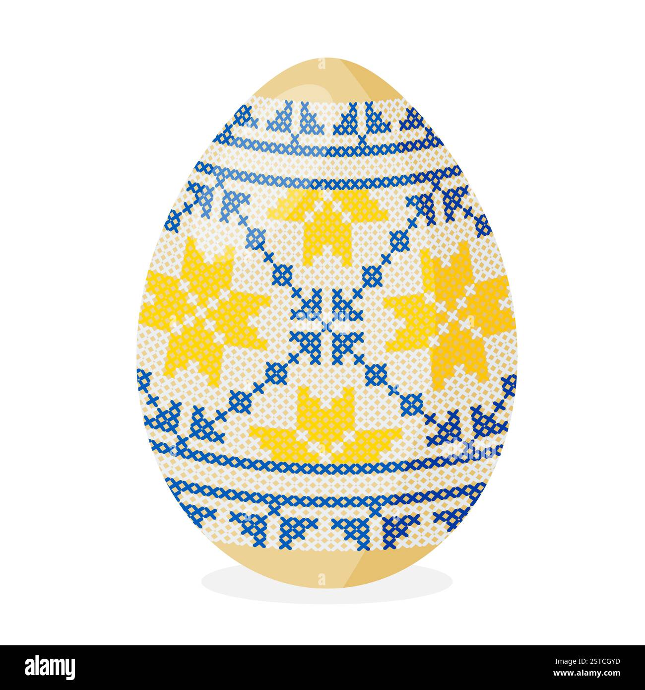 Pysanka œuf de Pâques ukrainien symbole des vacances de printemps Illustration de Vecteur