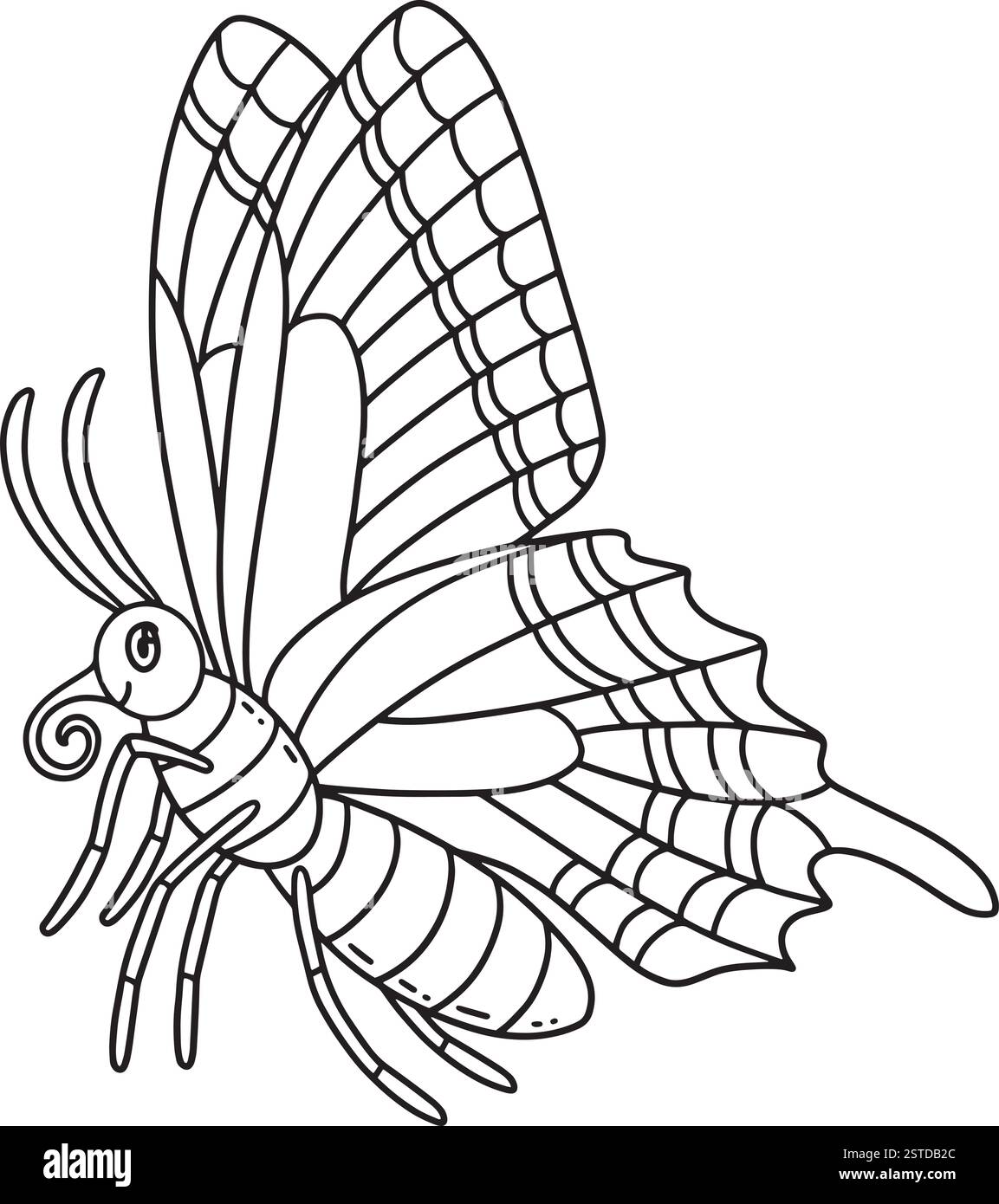 Insecte Swallowtail Butterfly animal isolé Illustration de Vecteur