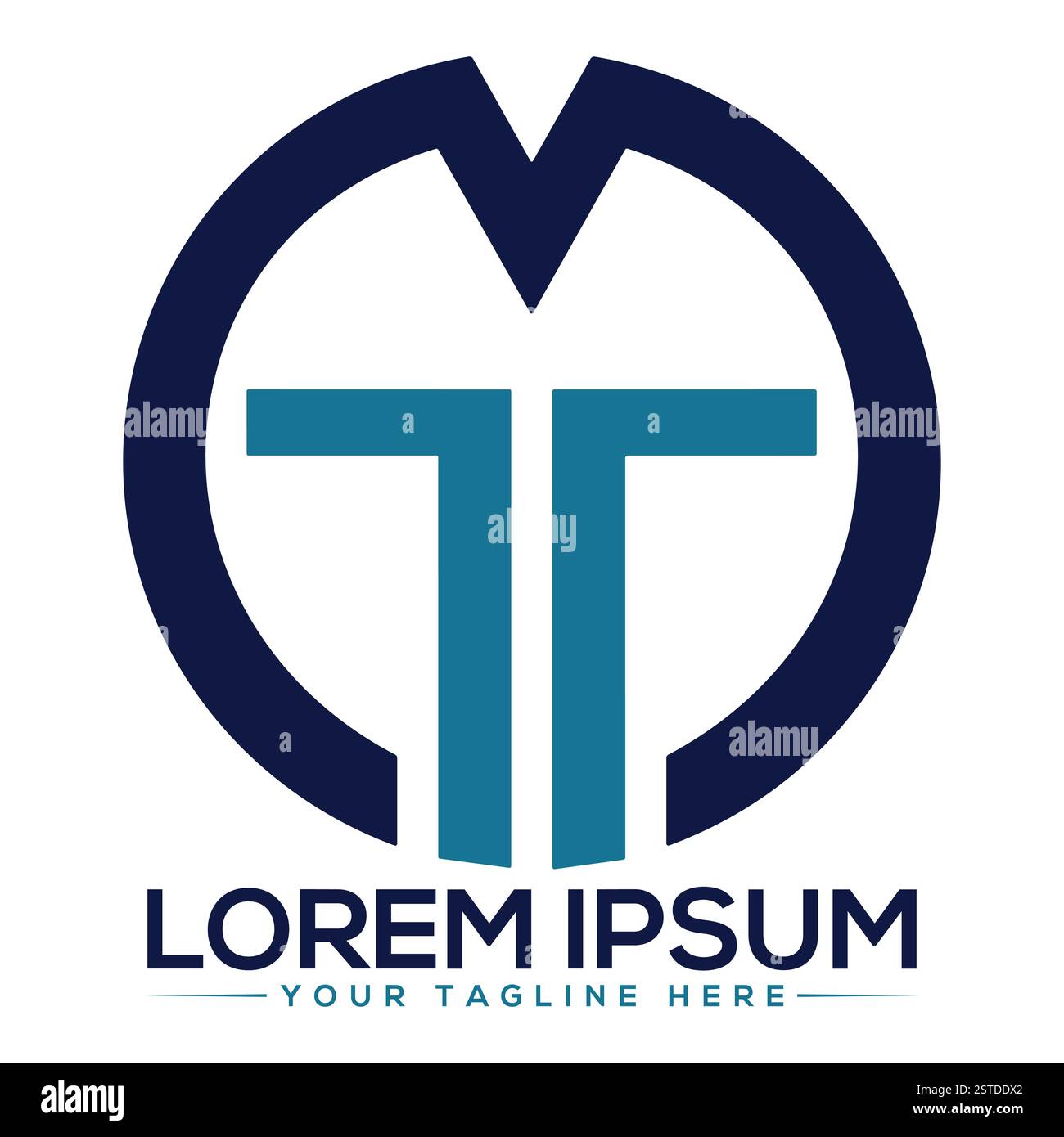 Logo de lettre TM Illustration de Vecteur