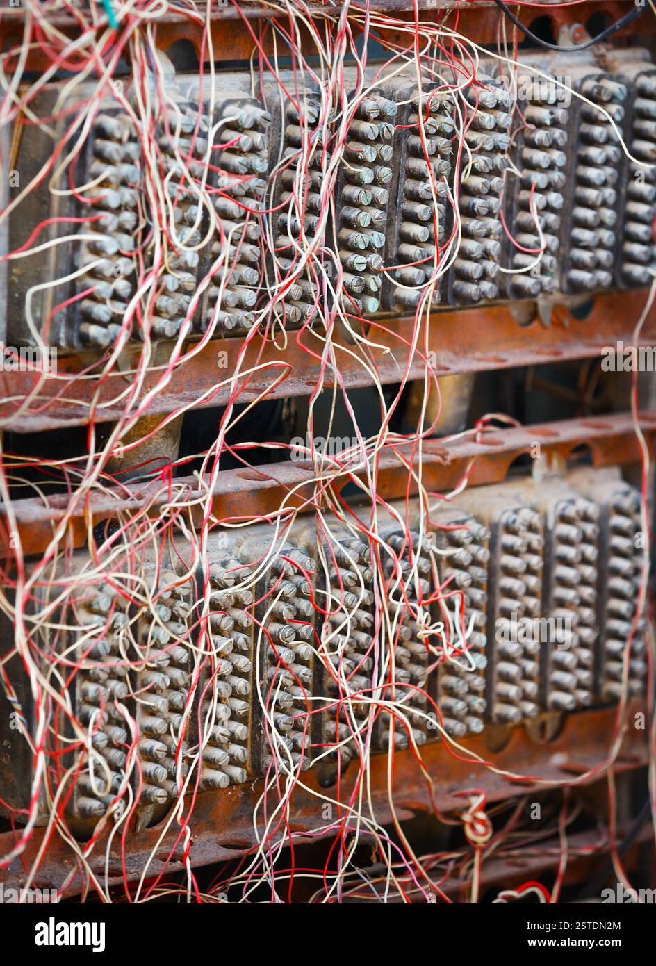 Matériel obsolète pour les communications téléphoniques Banque D'Images