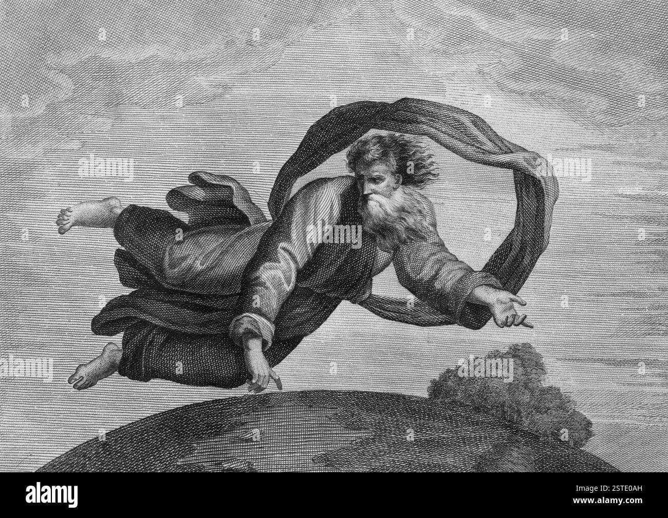 Dieu fait germer la Terre, illustration 19ème siècle Banque D'Images