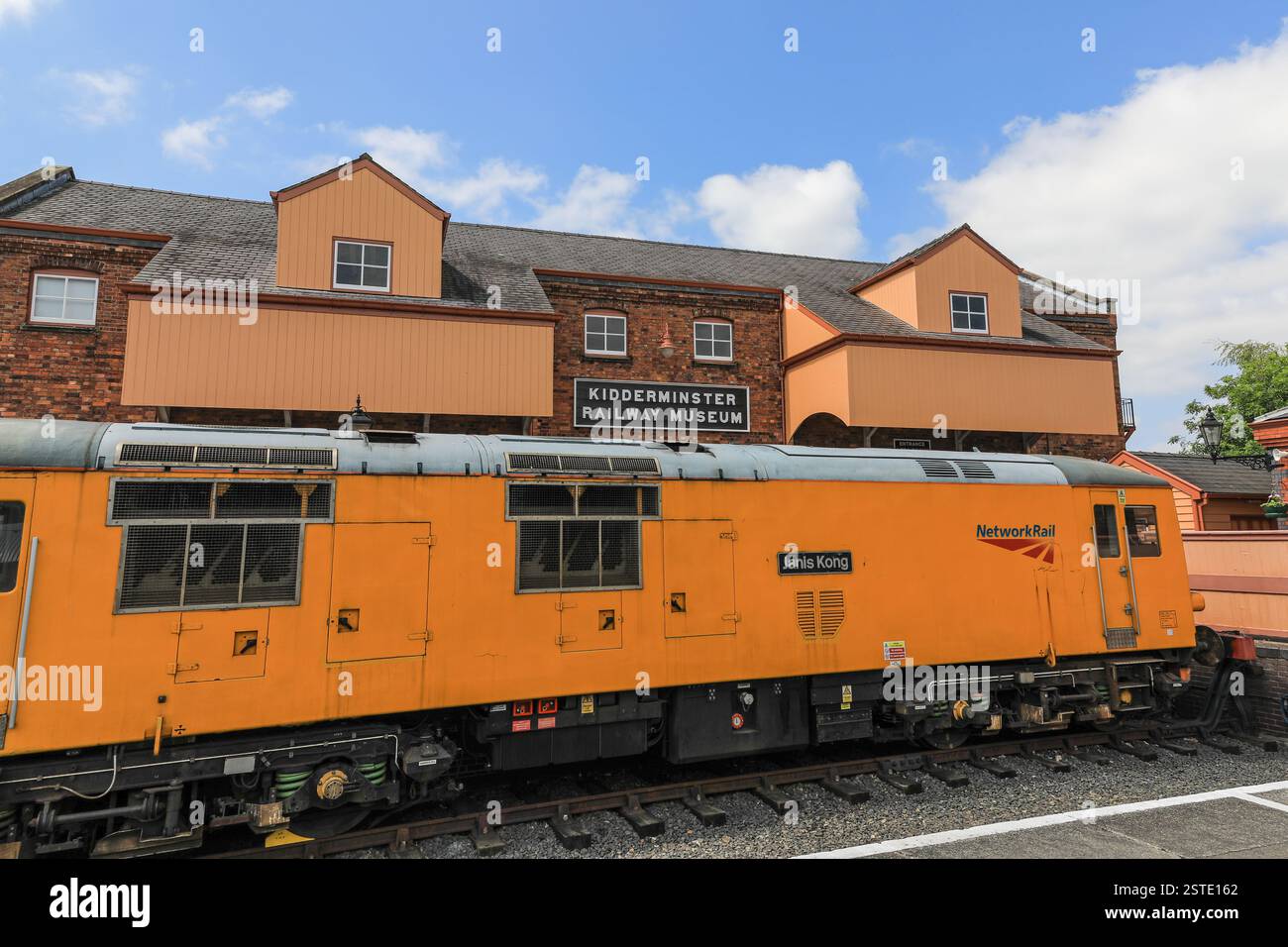 Train d’essai « Janis Kong » Class 73 73952 de Network Rail, gare de Kidderminster, Severn Valley Railway, Worcestershire, Angleterre Banque D'Images