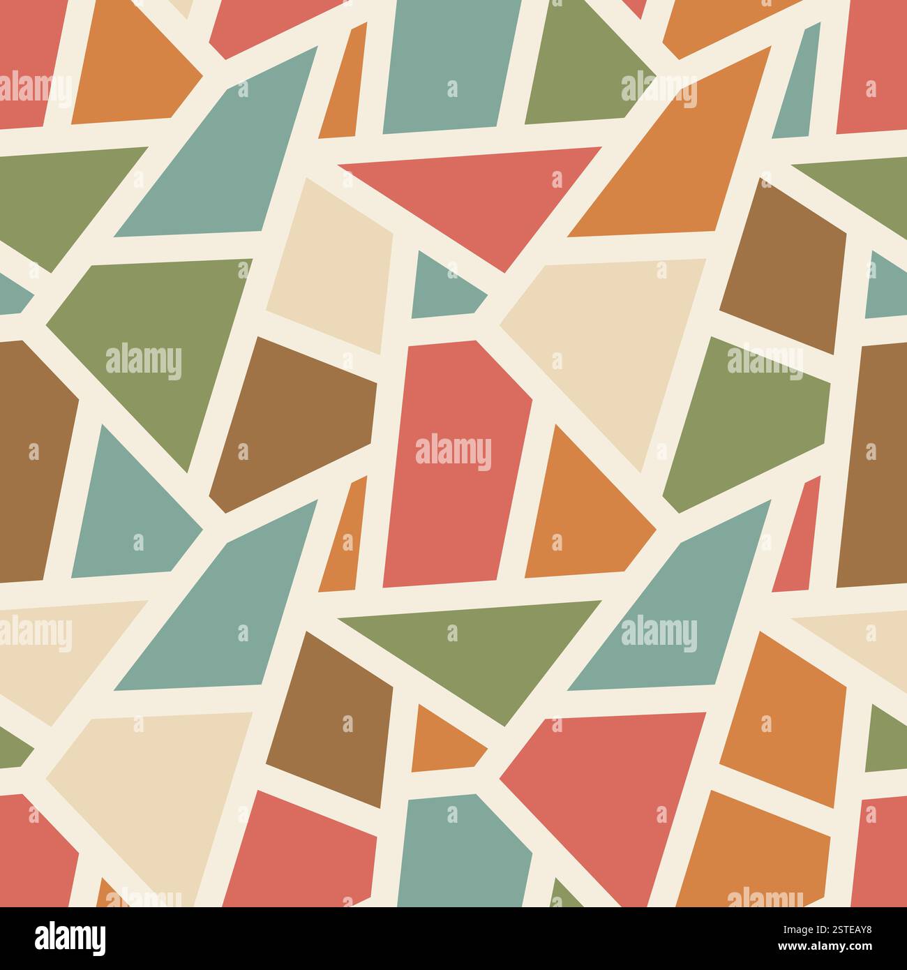 Motif géométrique sans couture - fond de couleur vintage abstrait simple Banque D'Images