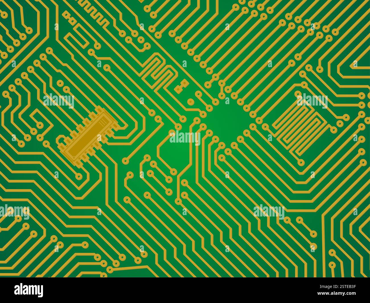 Fond d'électronique de l'industrie verte de haute technologie Banque D'Images