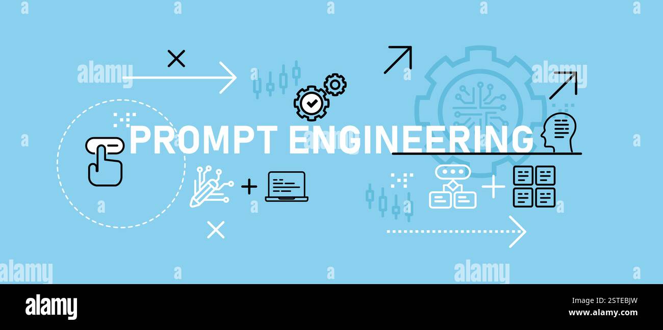 Ingénierie rapide développement conceptuel de Big Data Big Data apprentissage profond la programmation de machine intelligente génère une intelligence artificielle de bot IA stimulante Illustration de Vecteur