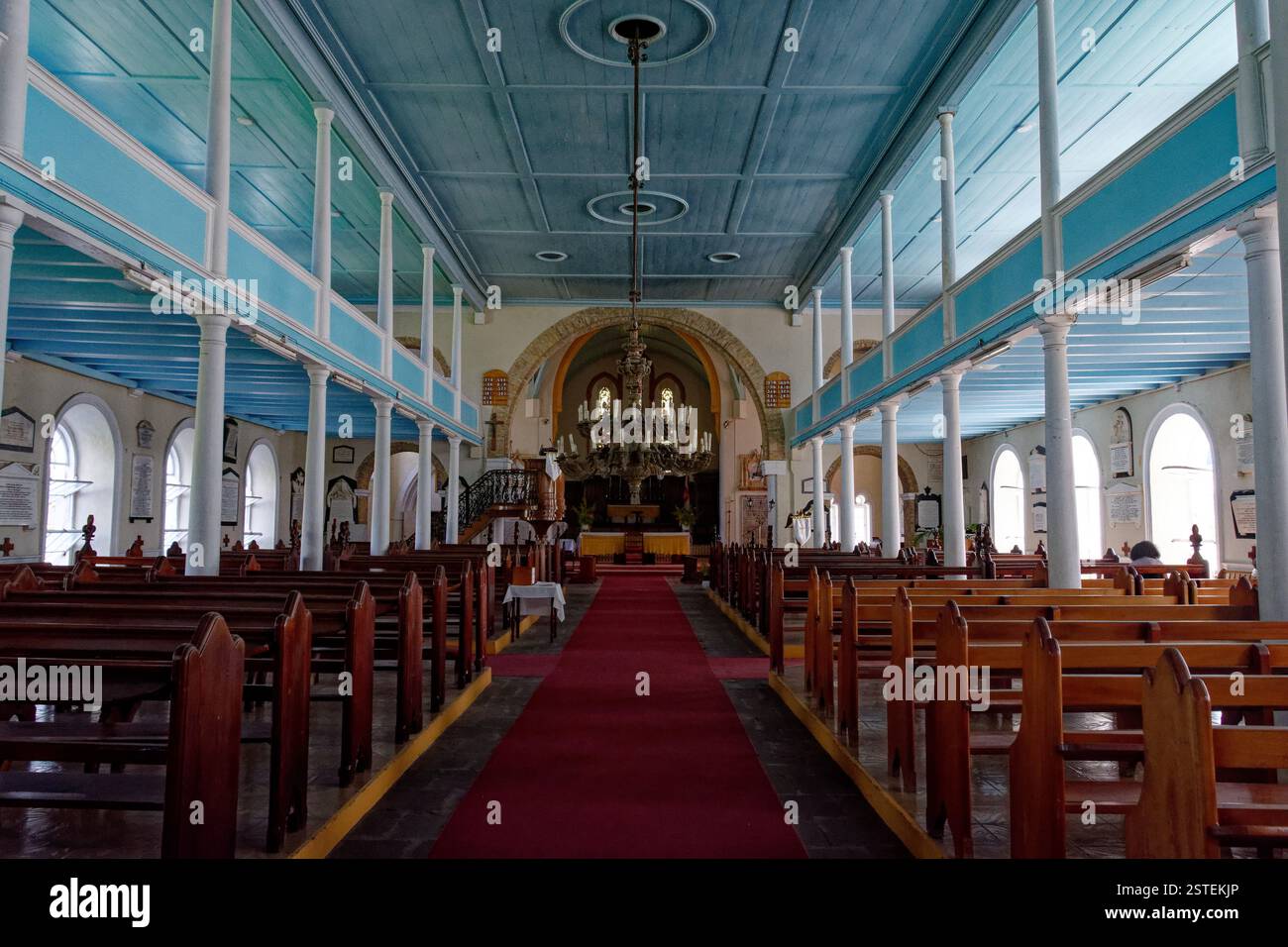 St Vincent - intérieur de la cathédrale St George à Kingstown Banque D'Images