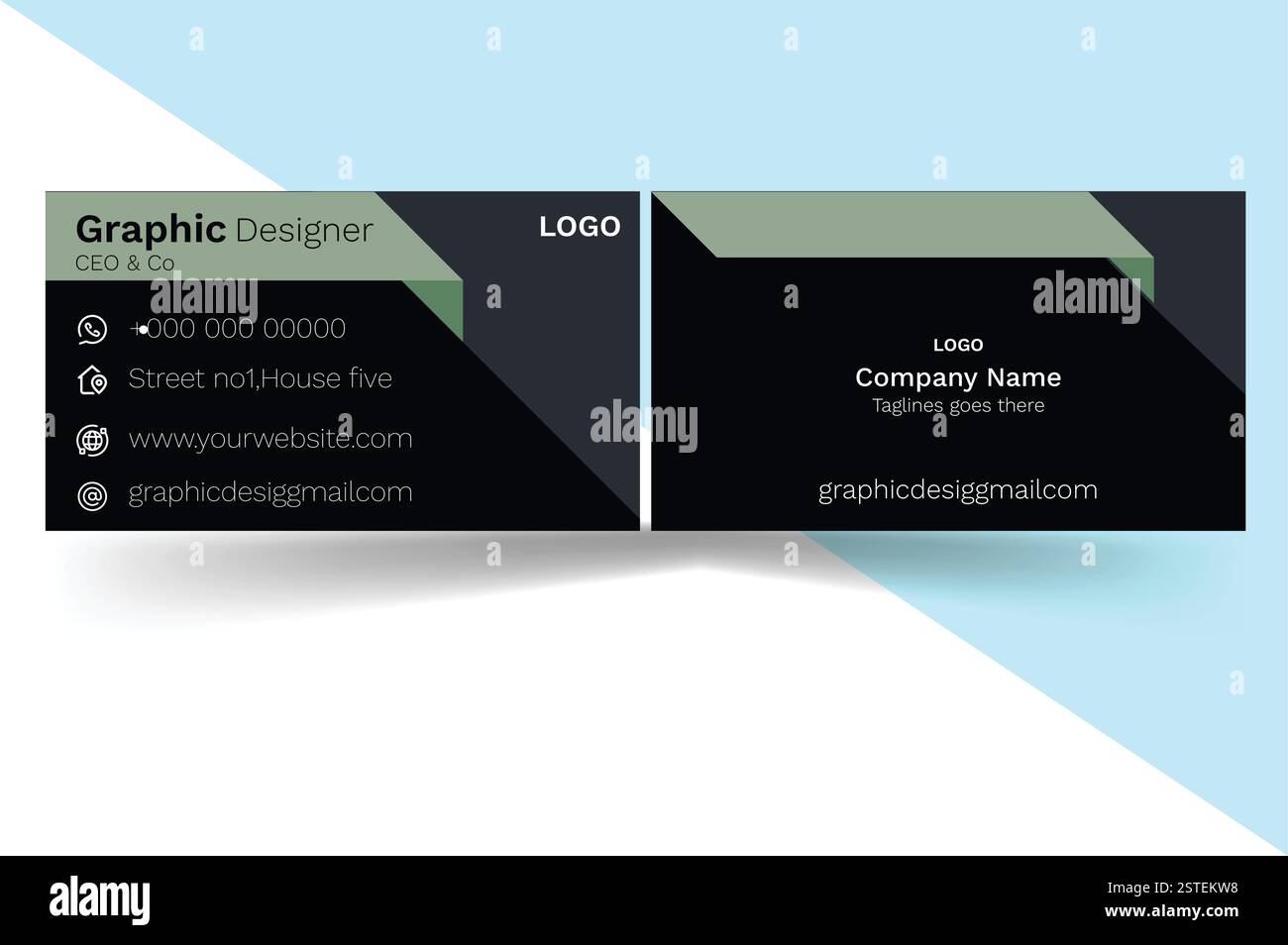 Design de carte d'affaire Illustration de Vecteur