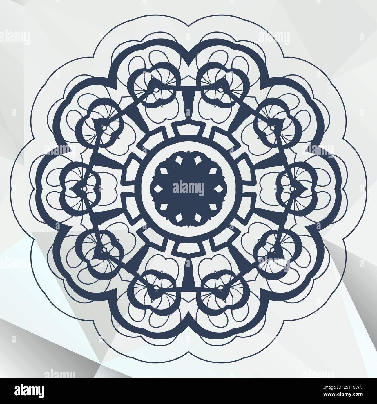 L'arabe ou indienne mandala design dentelle médaillon Banque D'Images