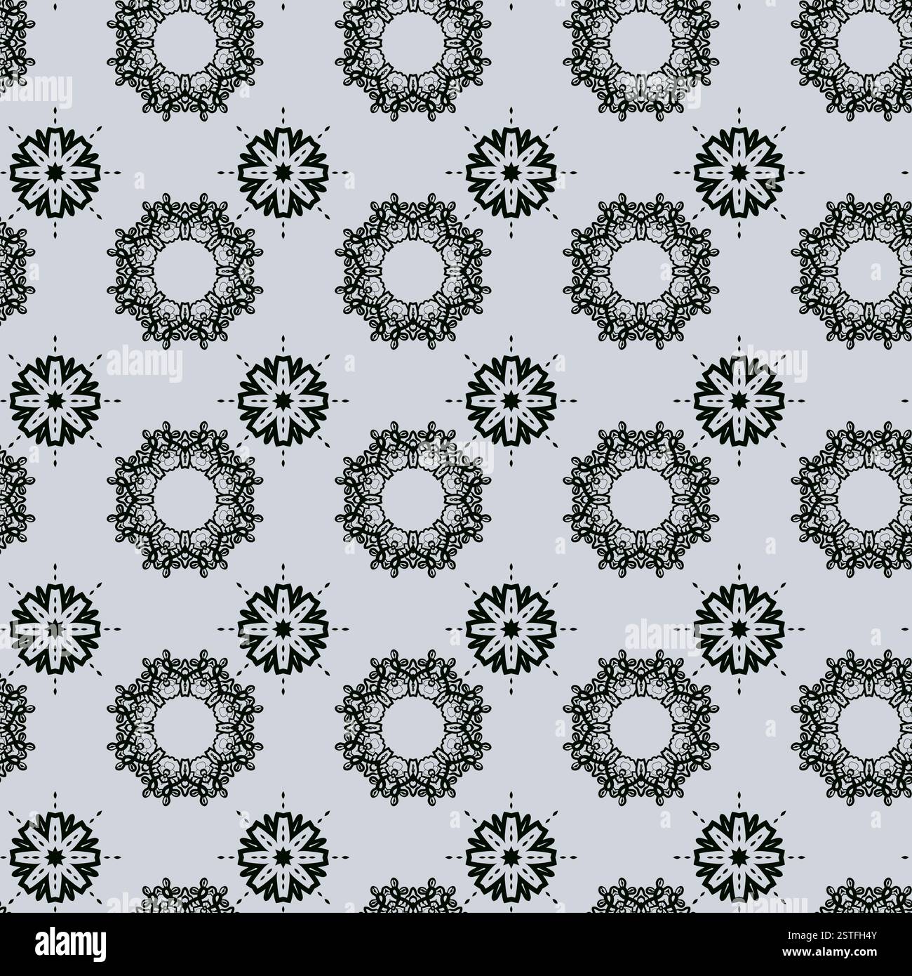 Tuile sans couture fleurs stylisées Banque D'Images