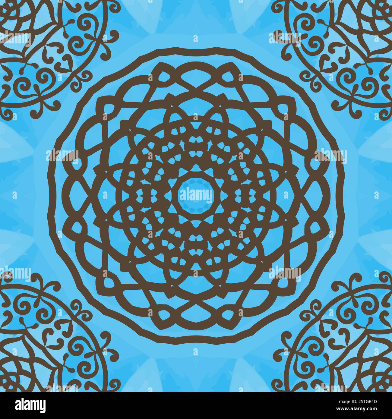Motif indien transparente bleu sur la texture. Abstract vector background Yantra yoga ethnique tribal modèle homogène. Banque D'Images