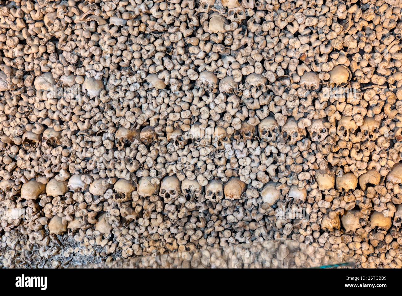 Evora, Portugal - 5 septembre 2023 : L'intérieur de la Capela dos Ossos ou Chapelle des os à Evora, Portugal Banque D'Images