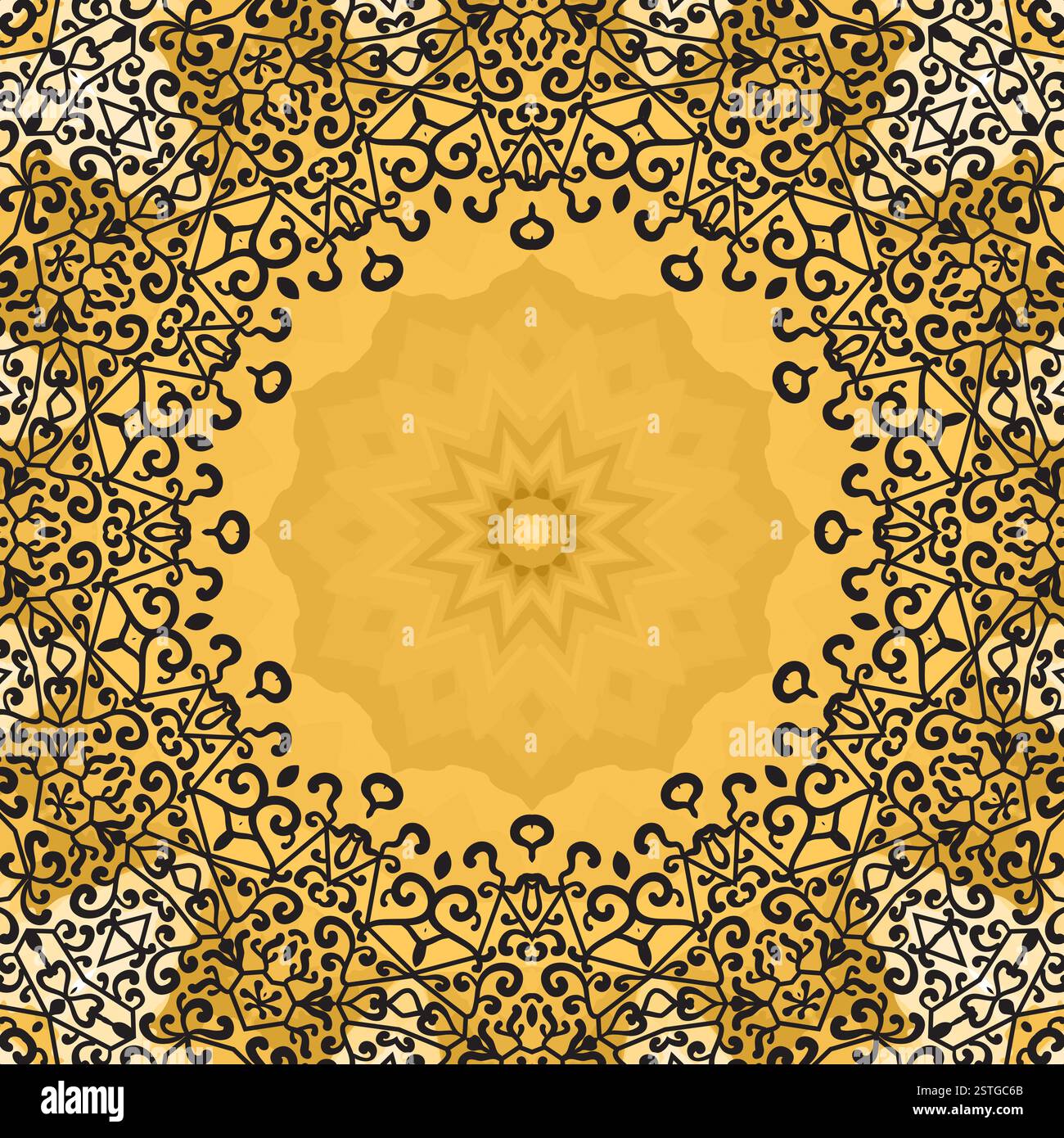 Mandala. châssis orné transparente Vector illustration motif Oriental. Banque D'Images