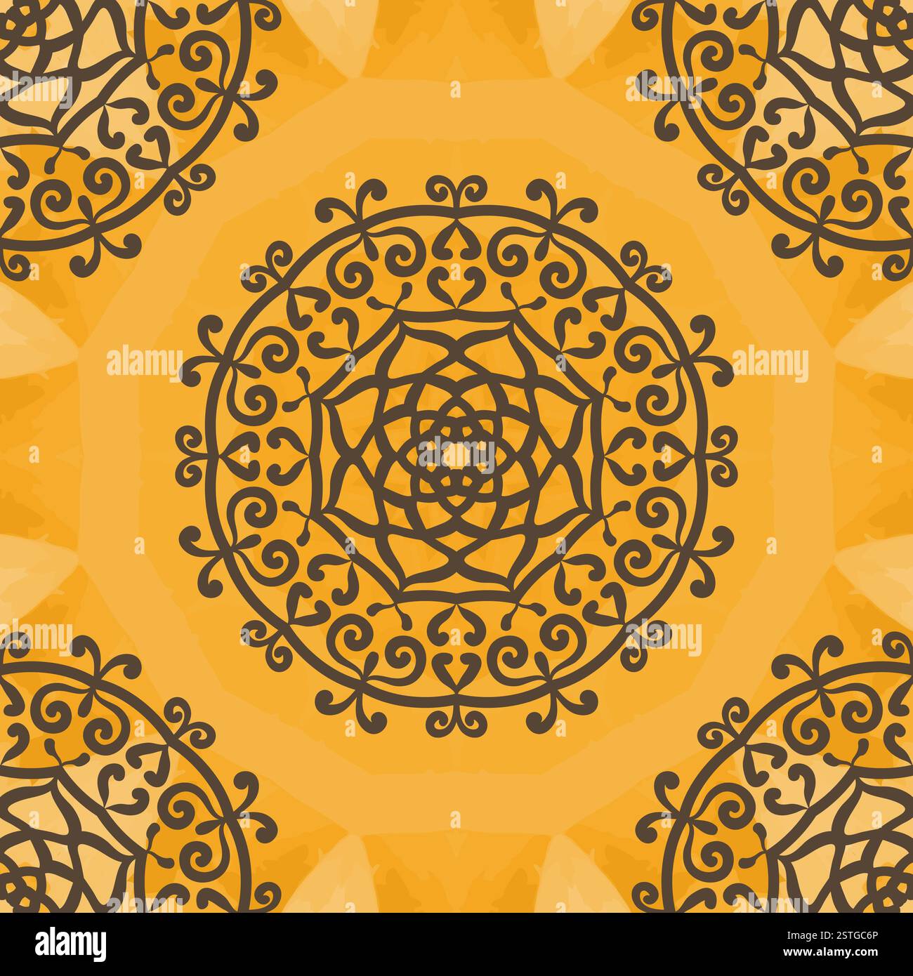Impression Motif arabesque. Banque D'Images
