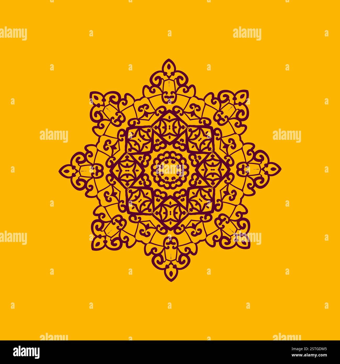 Ornement islam henné. Élément étoile géométrique dans le vecteur. Couverture parfaite ou tout autre type de conception, anniversaire et autre po de vacances Banque D'Images