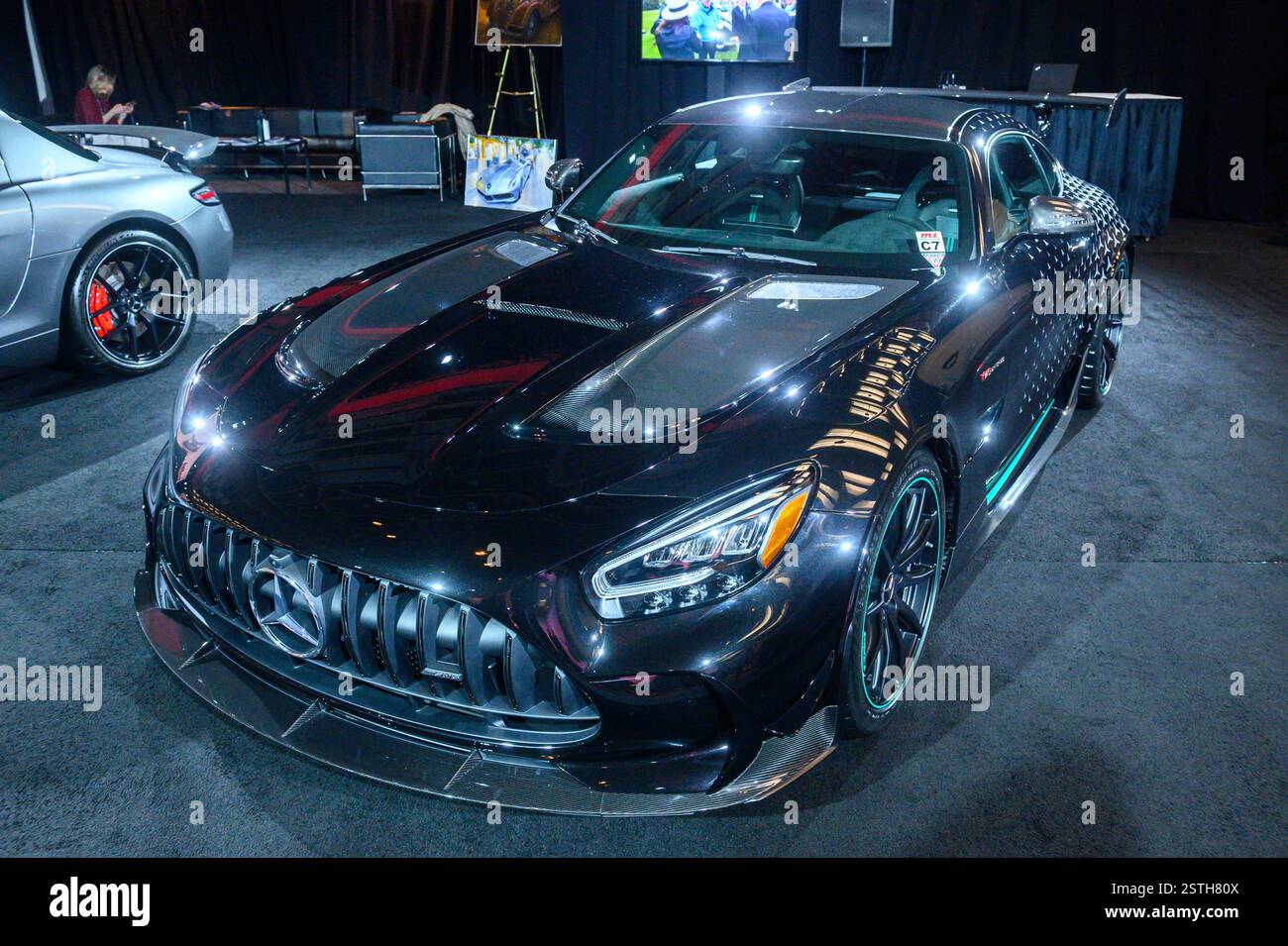 Toronto, ON, Canada - 14 février 2025 : 2021 Mercedes-AMG GT Black Series 'P-One Edition' présenté à la section Auto Exotica lors du Canadian 2025 Banque D'Images