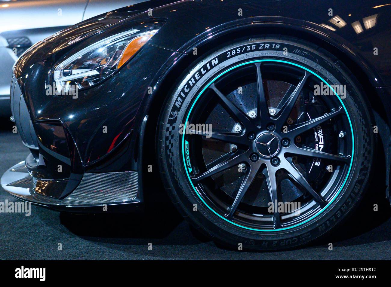 Toronto, ON, Canada - 14 février 2025 : 2021 Mercedes-AMG GT Black Series 'P-One Edition' présenté à la section Auto Exotica lors du Canadian 2025 Banque D'Images