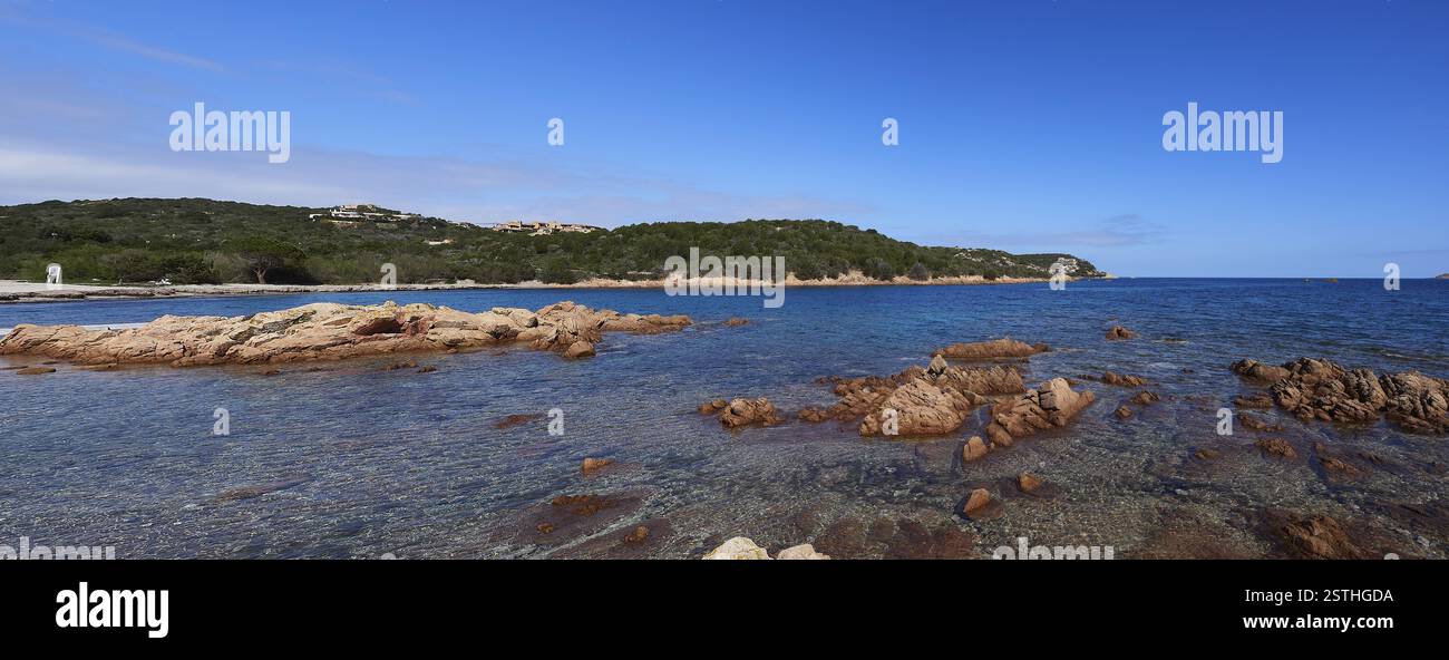 Une image de la mer de Porto Paglia en Sardaigne, Italie, Europe Banque D'Images