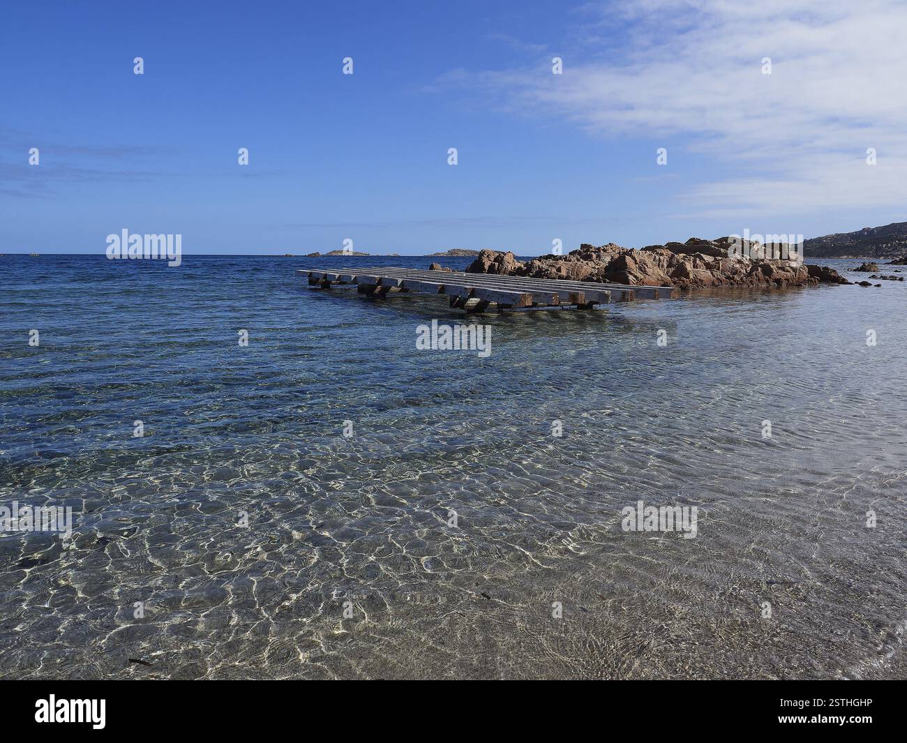 Une image de la mer de Porto Paglia en Sardaigne, Italie, Europe Banque D'Images