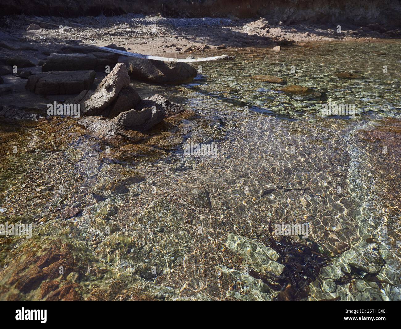Une image de la mer de Porto Paglia en Sardaigne, Italie, Europe Banque D'Images