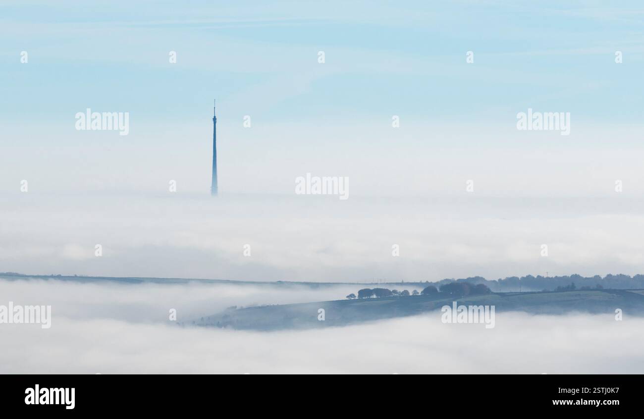 Emley Moor mât de télévision dans le West Yorkshire Banque D'Images