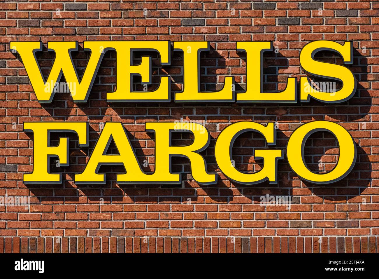 Panneaux de construction Wells Fargo dans une succursale bancaire Wells Fargo à Clermont, en Floride. (ÉTATS-UNIS) Banque D'Images