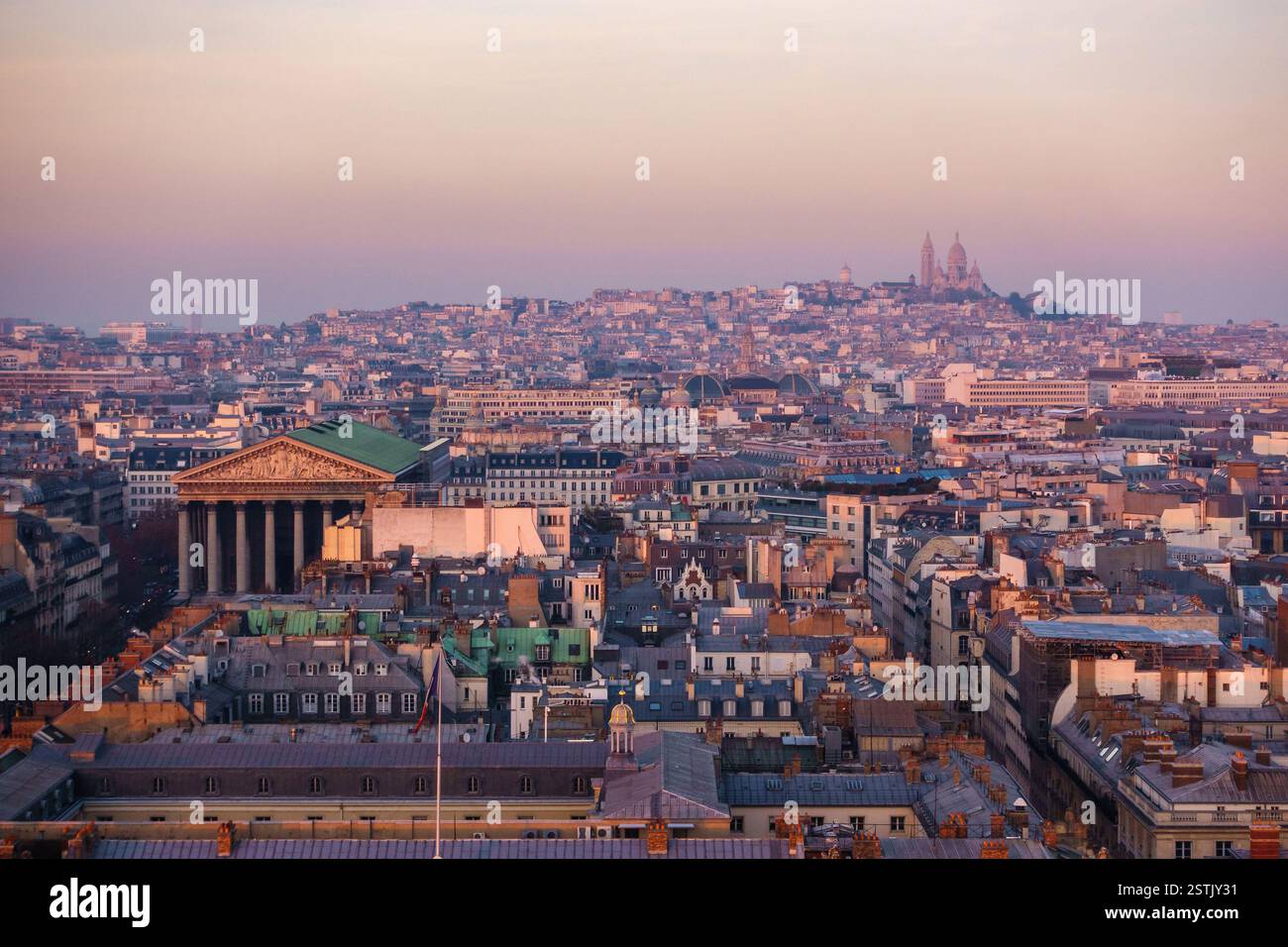 Vue aérienne de Paris, France Banque D'Images