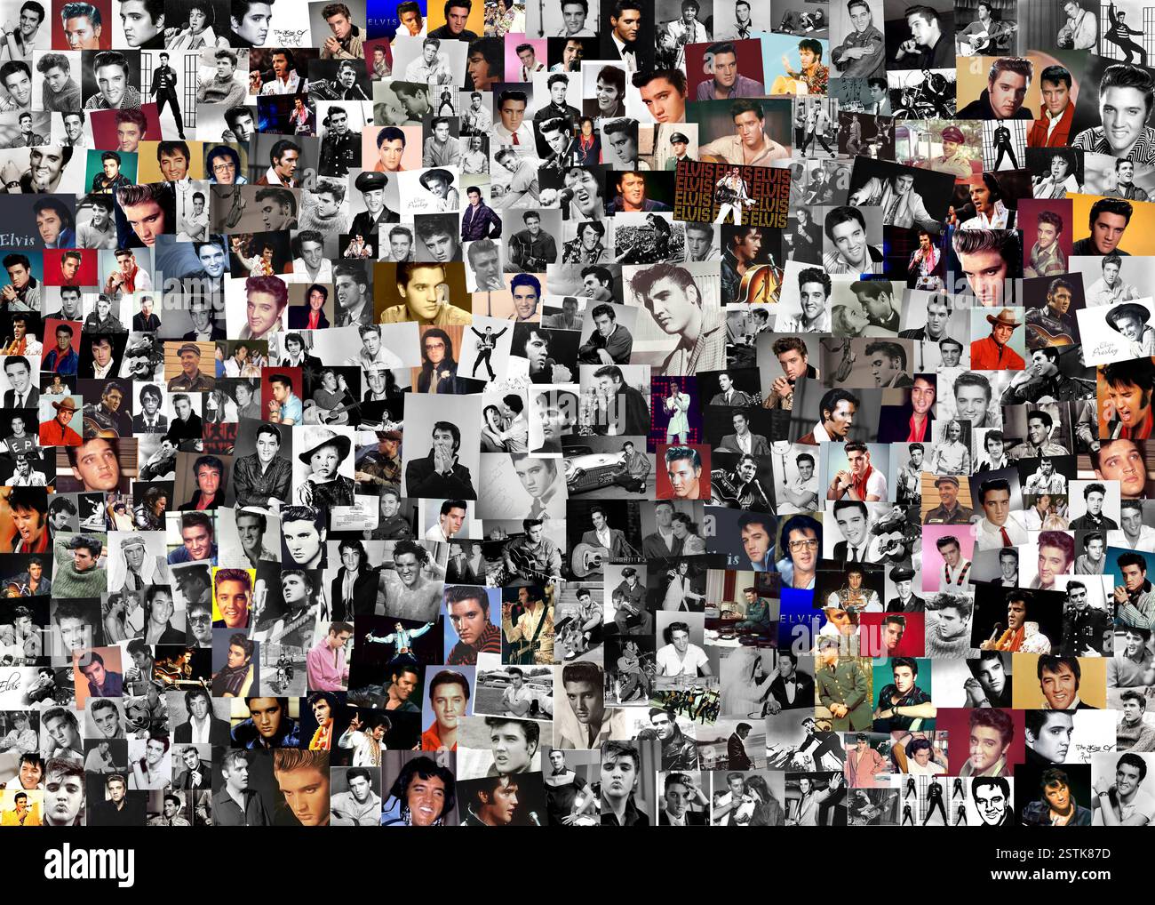 Collage Elvis presley Banque D'Images Collage Elvis presley Banque D'Images