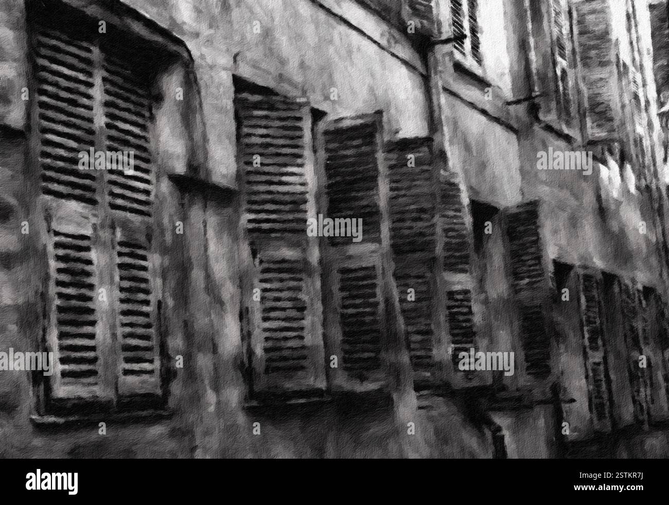 Volets roulants, Nice, France. Banque D'Images