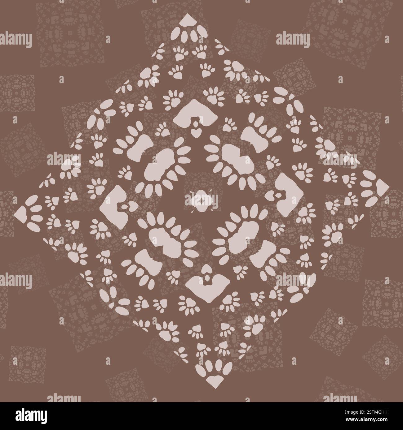 Motif textile sans couture en couleur marron Banque D'Images
