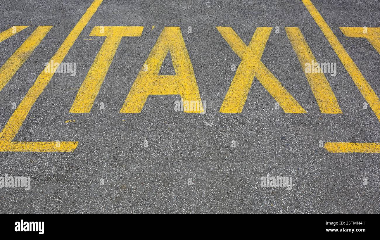 Taxi Parking Banque D'Images
