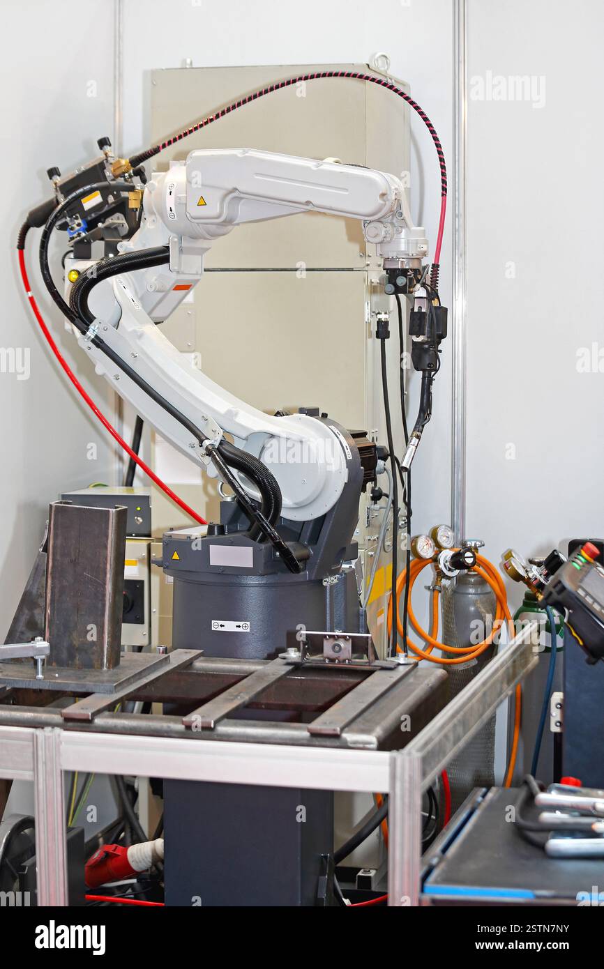 Bras de soudage du robot Banque D'Images
