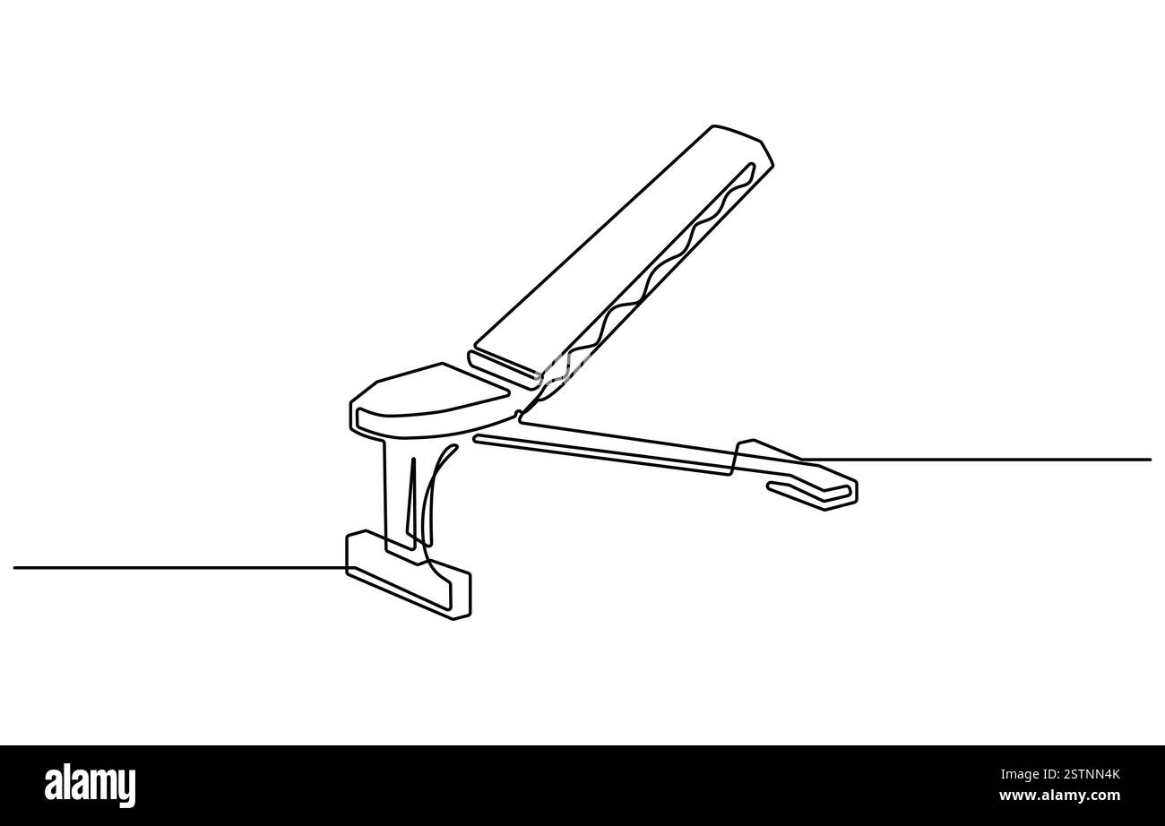 Un exercice continu sur une ligne gagne en force Illustration de Vecteur