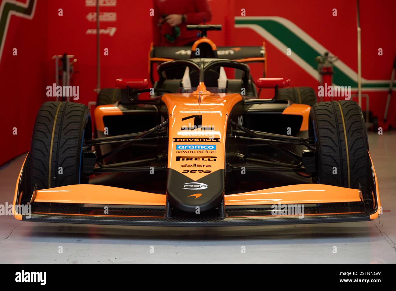 BARCELONE, ESPAGNE - 19 FÉVRIER : vue détaillée du Brando Badoer d'Italie et du Prema Racing (1) lors des essais de formule 3 sur le circuit de Barcelona-Catalunya le 19 février 2025 à Barcelone, Espagne. (Photo de Pablo Rodriguez/Quality Sport images) Banque D'Images