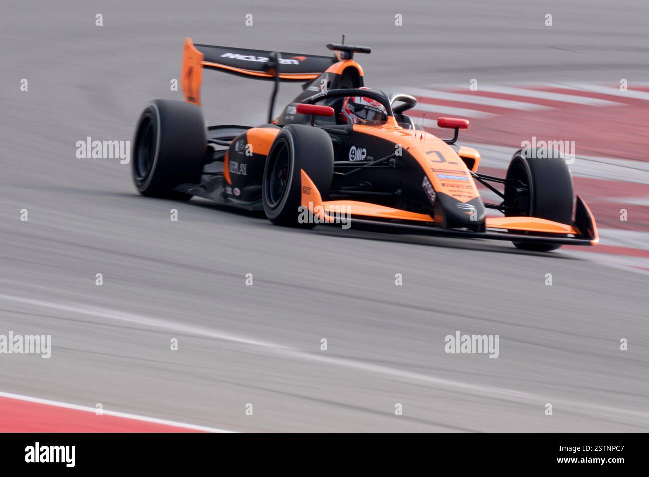 BARCELONE, ESPAGNE - 19 FÉVRIER : Brando Badoer, Italien, et Prema Racing (1) roulent sur piste lors des essais de formule 3 sur le circuit de Barcelona-Catalunya le 19 février 2025 à Barcelone, Espagne. (Photo de Pablo Rodriguez/Quality Sport images) Banque D'Images